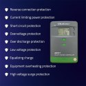 Solarny regulator ładowania MPPT z czujnikiem temperatury 30A | 12V/24V | LCD | 2xUSB | Bluetooth | APP | GEL | LiFePO4