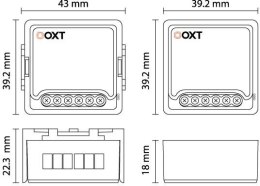 Moduł OXT przekaźnik 1 obw. pomiar 16A ZigBee TUYA