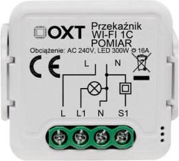 Moduł OXT przekaźnik 1 obwód pomiar 16A WIFI TUYA