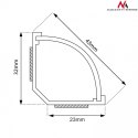 Listwa maskująca kanał kablowy 1.5m 43x23 mm Biała MCTV-575 z taśmą Listwa maskująca kanał kablowy 1.5m 43x23 mm Biała MCTV-575 z taśmą