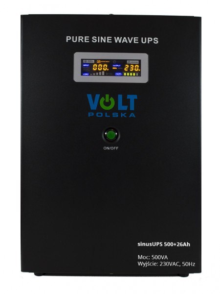 Przetwornica VOLT POLSKA SinusUPS-500 26AH 12V 300/500W Przetwornica VOLT POLSKA SinusUPS-500 26AH 12V 300/500W