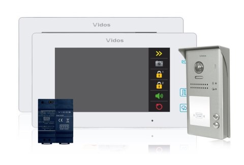 Wideodomofon 2-rodzinny VIDOS DUO 2 x M1021W-2 / S1102A Wideodomofon 2-rodzinny VIDOS DUO 2 x M1021W-2 / S1102A