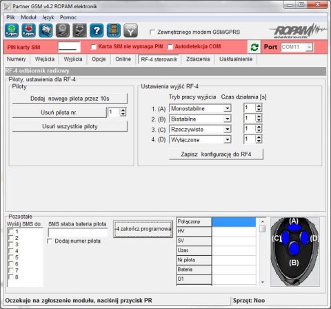 ROPAM STEROWNIK RADIOWY - ZESTAW RF-4C-2K (2 PILOTY) ROPAM STEROWNIK RADIOWY - ZESTAW RF-4C-2K (2 PILOTY)