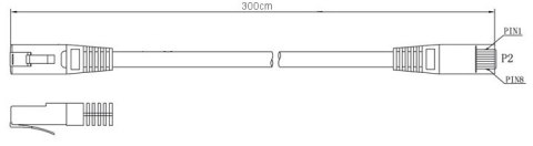 PATCHCORD KAT5E UTP 3M SZARY PATCHCORD KAT5E UTP 3M SZARY