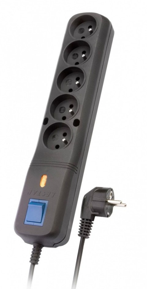 Listwa przeciwprzepięciowa LV-530W, 1L, 2.5m, czarna Listwa przeciwprzepięciowa LV-530W, 1L, 2.5m, czarna