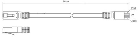 PATCHCORD KAT.5E FTP 0,5M SZARY PATCHCORD KAT.5E FTP 0,5M SZARY
