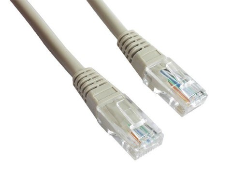 Patch cord kat.5e osłonka zalewana 1M szary Patch cord kat.5e osłonka zalewana 1M szary
