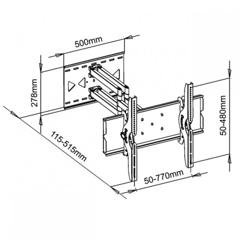 Uchwyt LCD AR-24 32-100 cali do 100kg regulowany Uchwyt LCD AR-24 32-100 cali do 100kg regulowany