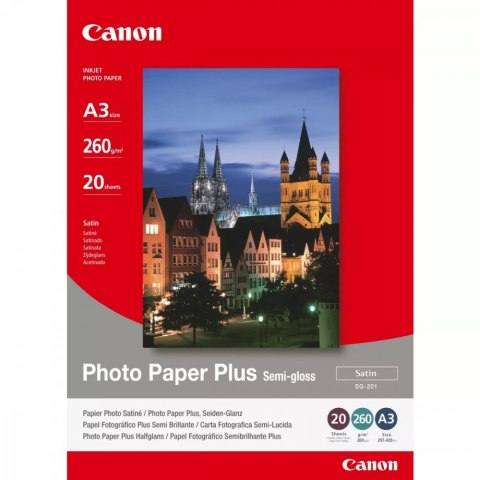 Papier Canon SG-201 półbłyszczący Photo Paper Plus A3 20 arkuszy 1686B026 Papier Canon SG-201 półbłyszczący Photo Paper Plus A3 20 arkuszy 1686B026