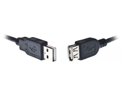 Przedluzacz USB 2.0 typu AM-AF 1.8m czarny Przedluzacz USB 2.0 typu AM-AF 1.8m czarny