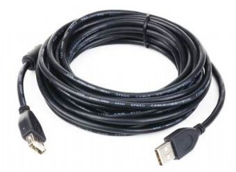 Przedłuzacz USB 2.0 typu AM-AF 4,5m FERRYT czarny Przedłuzacz USB 2.0 typu AM-AF 4,5m FERRYT czarny