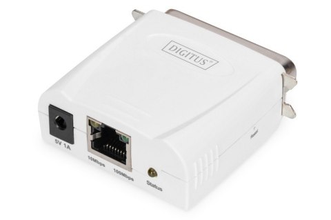 Serwer wydruku Fast Ethernet 1-port 1xLPT, 1xRJ-45 Serwer wydruku Fast Ethernet 1-port 1xLPT, 1xRJ-45