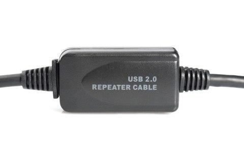 Kabel przedłużający USB 2.0 HighSpeed Typ USB A/USB A M/Ż aktywny 20m Czarny Kabel przedłużający USB 2.0 HighSpeed Typ USB A/USB A M/Ż aktywny 20m Czarny