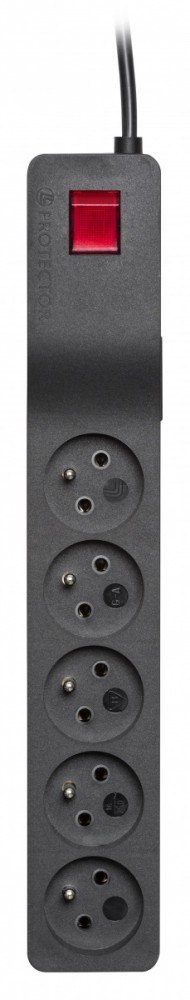 Listwa przeciwprzepięciowa ZX 510, 1L, 5,0m, czarna Listwa przeciwprzepięciowa ZX 510, 1L, 5,0m, czarna