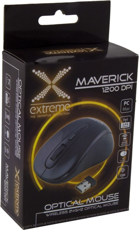 MYSZ BEZPRZEWODOWA OPTYCZNA XM104K MAVERICK 1200DPI / 2,4GHz / 3D / CZARNA MYSZ BEZPRZEWODOWA OPTYCZNA XM104K MAVERICK 1200DPI / 2,4GHz / 3D / CZARNA