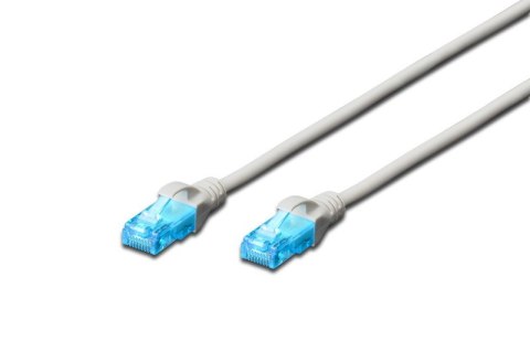 Patch cord U/UTP kat.5e PVC 0,5m szary Patch cord U/UTP kat.5e PVC 0,5m szary