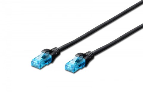 Patch cord U/UTP kat.5e PVC 10m Czarny Patch cord U/UTP kat.5e PVC 10m Czarny