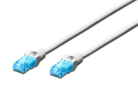 Patch cord U/UTP kat.5e PVC 1m Biały Patch cord U/UTP kat.5e PVC 1m Biały