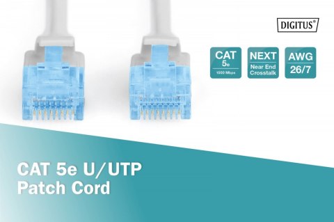 Patch cord U/UTP kat.5e PVC 20m szary Patch cord U/UTP kat.5e PVC 20m szary