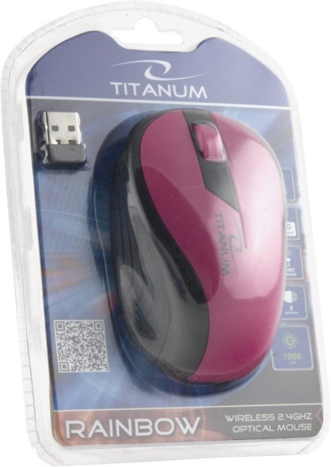 TITANUM MYSZ BEZPRZEWODOWA OPTYCZNA TM114P RAINBOW RÓŻOWA TITANUM MYSZ BEZPRZEWODOWA OPTYCZNA TM114P RAINBOW RÓŻOWA