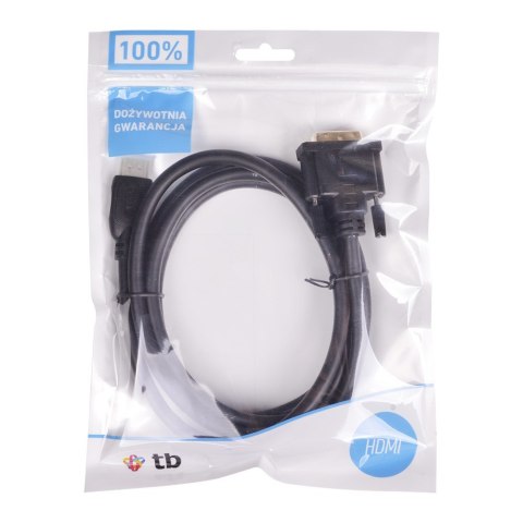 Kabel HDMI - DVI 1.8m DVI 24+1, pozłacany Kabel HDMI - DVI 1.8m DVI 24+1, pozłacany
