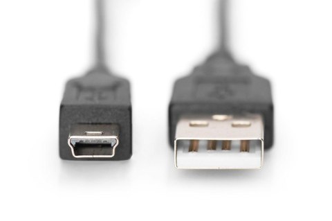 Kabel połączeniowy USB 2.0 HighSpeed "Canon" Typ USB A/miniUSB B (5pin) M/M czarny 1m Kabel połączeniowy USB 2.0 HighSpeed "Canon" Typ USB A/miniUSB B (5pin) M/M czarny 1m