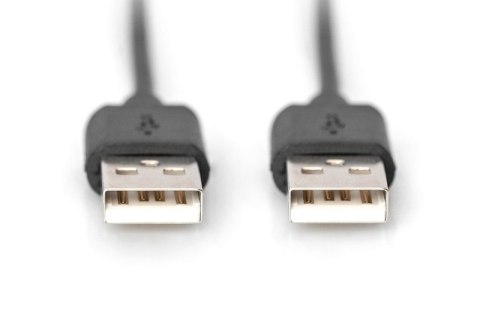 Kabel połączeniowy USB 2.0 HighSpeed Typ USB A/USB A M/M czarny 1m Kabel połączeniowy USB 2.0 HighSpeed Typ USB A/USB A M/M czarny 1m