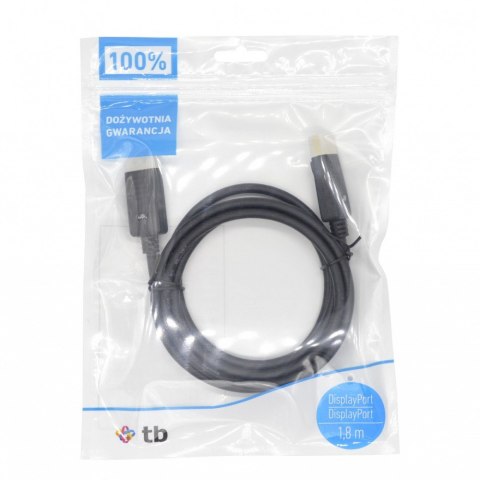 Kabel DisplayPort M/M 1.8 m. czarny v 1.1 Kabel DisplayPort M/M 1.8 m. czarny v 1.1