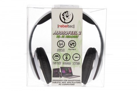 Stereo słuchawki z mikrofonem 4pin mini jack AUDIOFEEL2 WHITE Stereo słuchawki z mikrofonem 4pin mini jack AUDIOFEEL2 WHITE