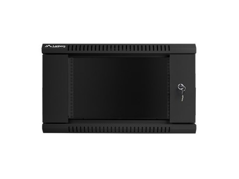 Szafa instalacyjna wisząca 19'' 6U 600X450mm czarna (drzwi szklane) Szafa instalacyjna wisząca 19'' 6U 600X450mm czarna (drzwi szklane)