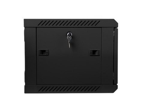 Szafa instalacyjna wisząca 19'' 6U 600X450mm czarna (drzwi szklane) Szafa instalacyjna wisząca 19'' 6U 600X450mm czarna (drzwi szklane)