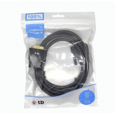 Kabel DVI M-M 24+1 1.8 m. czarny, pozłacany Kabel DVI M-M 24+1 1.8 m. czarny, pozłacany