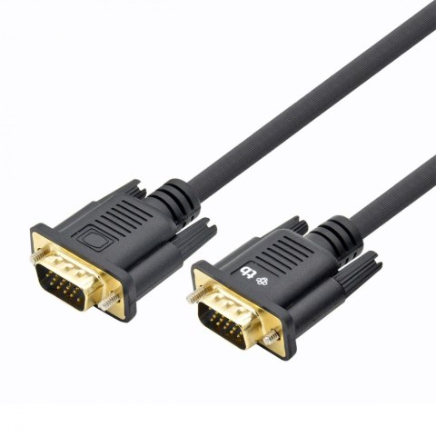 Kabel VGA 15M-15M 1.8 m., czarny pozłacany Kabel VGA 15M-15M 1.8 m., czarny pozłacany