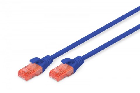 Patch cord U/UTP kat.6 PVC 3m Niebieski Patch cord U/UTP kat.6 PVC 3m Niebieski