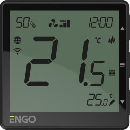 ENGO Controls EFAN-230B - Regulator klimakonwektorów, 230V, czarny, Internetowy, podtynkowy , Wi-Fi