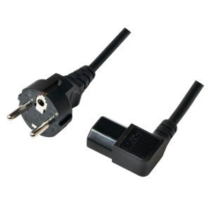 Kabel zasilający Schuko męski do C13 żeński, 3m Kabel zasilający Schuko męski do C13 żeński, 3m