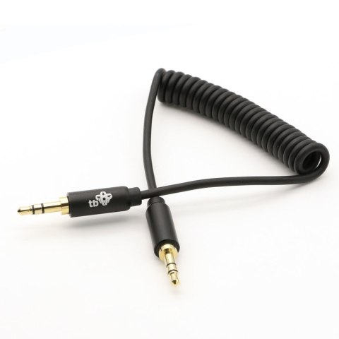 Kabel 3,5mm Mini Jack - 3,5mm Mini Jack M/M 1m spiralny Kabel 3,5mm Mini Jack - 3,5mm Mini Jack M/M 1m spiralny