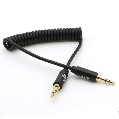 Kabel 3,5mm Mini Jack - 3,5mm Mini Jack M/M 1m spiralny Kabel 3,5mm Mini Jack - 3,5mm Mini Jack M/M 1m spiralny