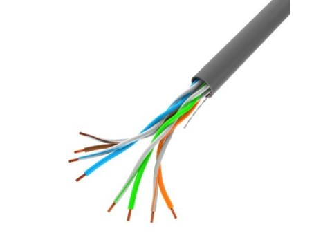 Kabel LAN UTP 100Mb/s 305m drut cca szary Kabel LAN UTP 100Mb/s 305m drut cca szary