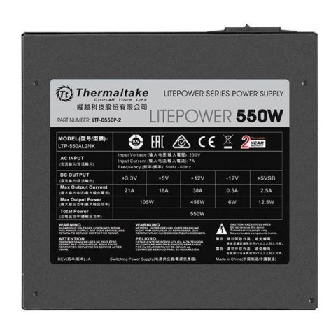 Litepower II Black 550W (Active PFC, 2xPEG, 120mm, Single Rail) Litepower II Black 550W (Active PFC, 2xPEG, 120mm, Single Rail)