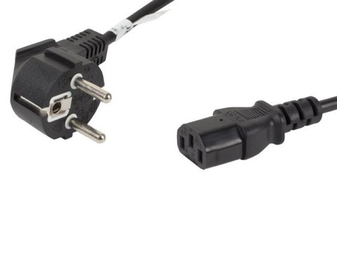Kabel zasilający CEE 7/7 - IEC 320 C13 1.8M czarny Kabel zasilający CEE 7/7 - IEC 320 C13 1.8M czarny