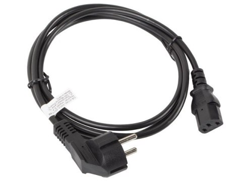Kabel zasilający CEE 7/7 - IEC 320 C13 1.8M czarny Kabel zasilający CEE 7/7 - IEC 320 C13 1.8M czarny