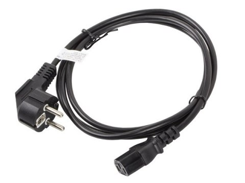 Kabel zasilający CEE 7/7 - IEC 320 C13 1.8M czarny Kabel zasilający CEE 7/7 - IEC 320 C13 1.8M czarny