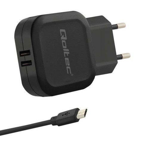 Ładowarka sieciowa 17W | 5V | 3.4A | 2xUSB + kabel Micro USB Ładowarka sieciowa 17W | 5V | 3.4A | 2xUSB + kabel Micro USB