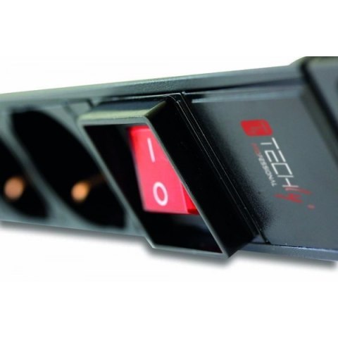 Listwa zasilająca Rack 19 cali do UPS 250V/10A, 10 gniazd, 2m czarna Listwa zasilająca Rack 19 cali do UPS 250V/10A, 10 gniazd, 2m czarna