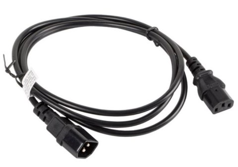 Przedłużacz kabla zasilającego IEC 320 C13 - C14 1.8M czarny Przedłużacz kabla zasilającego IEC 320 C13 - C14 1.8M czarny