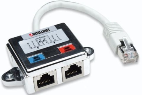 Rozdzielacz RJ45x2 ekranowany Rozdzielacz RJ45x2 ekranowany