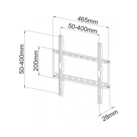 Uchwyt ścienny LCD/LED 23-55cali slim, 45kg, czarny Uchwyt ścienny LCD/LED 23-55cali slim, 45kg, czarny