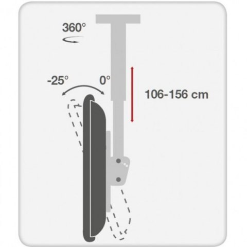 Uchwyt sufitowy LCD/LED 37-70cali czarny 50kg Uchwyt sufitowy LCD/LED 37-70cali czarny 50kg