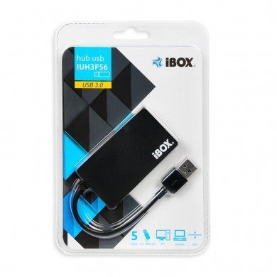 Hub USB 3.0 4-porty, slim IUH3F56 Czarny Hub USB 3.0 4-porty, slim IUH3F56 Czarny